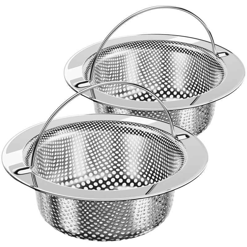 Mr Siga MR.SIGA Kitchen Sink Strainer, Stainless Steel Sink Drain Strainer, Dishwasher Safe, 2 Pack - Image 1
