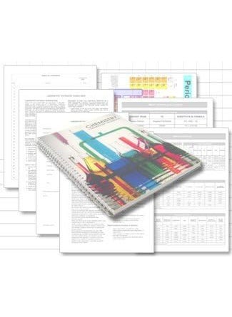 BookFactory BookFactory Student Chemistry Carbonless Lab Notebook Scientific Ruled Format 75 Sets of 85 X 11 Pages  150 Sheets Total  Duplicator WireO Bound LAB075WTRCHEMD  - Image 2