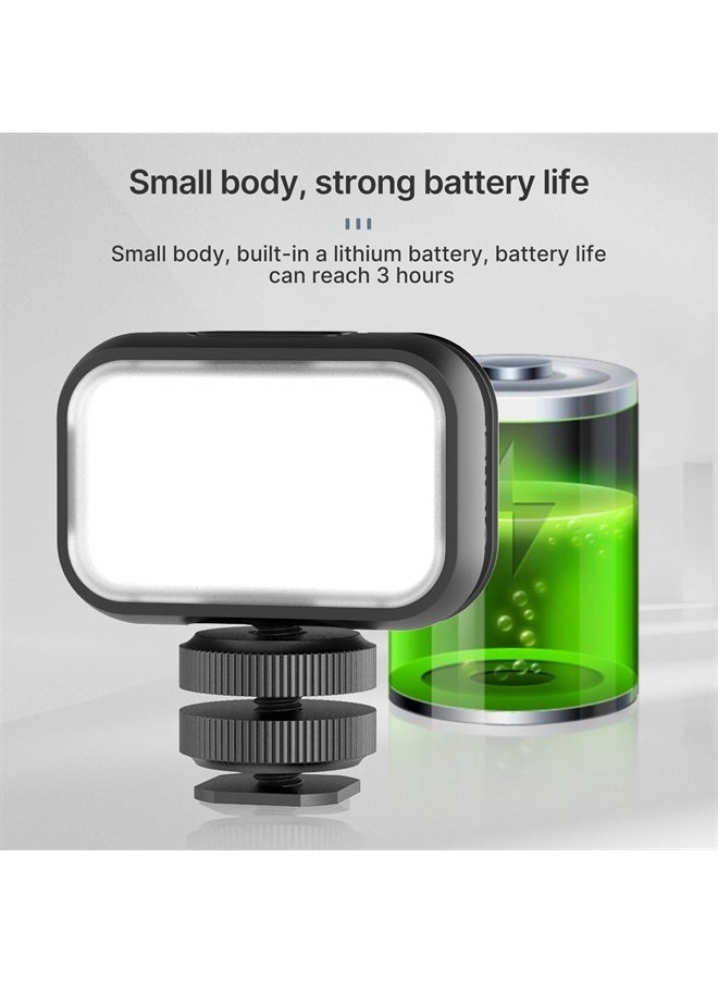 PICTRON Vlogging Light PICTRON VL28 LED Light for iPhone Mini LED Camera Light Rechargeable 5600K 95+ Long-Lasting Fill Light for Gopro Hero 9 8 7 6 5 DJI OSMO Smartphone Sony ZV-1 A7 RX100 VII Canon Camera 