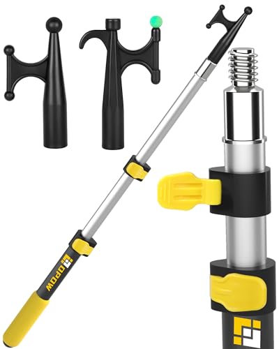Opow Telescoping Boat Hook Pole 3Stage Aluminum Push Pole for Boat Docking Mooring Water Retrieval Floating NightGlow Hook Lightweight Durable Marine Pole for Saltwater Freshwater Boats - Image 1