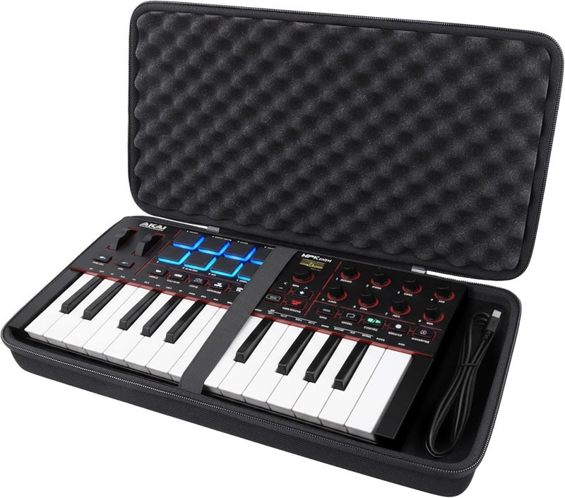 Khanka Hard Travel Case Replacement for Donner DMK 25 MIDI Keyboard Controller Music Mini Key With 8 Backlit Drum Pads, 4 Knobs 4 control faders MIDI Controller,Case Only - Image 2
