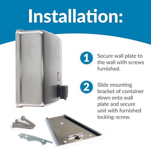 Bobrick Wall-Mounted Liquid Soap Dispenser, Satin-Finish Stainless Steel, 40 fl-oz Capacity, Vandal-Resistant Design with Refill Indicator Window, Top Fill Commercial Bathroom Accessory (Model B-4112) - Image 5