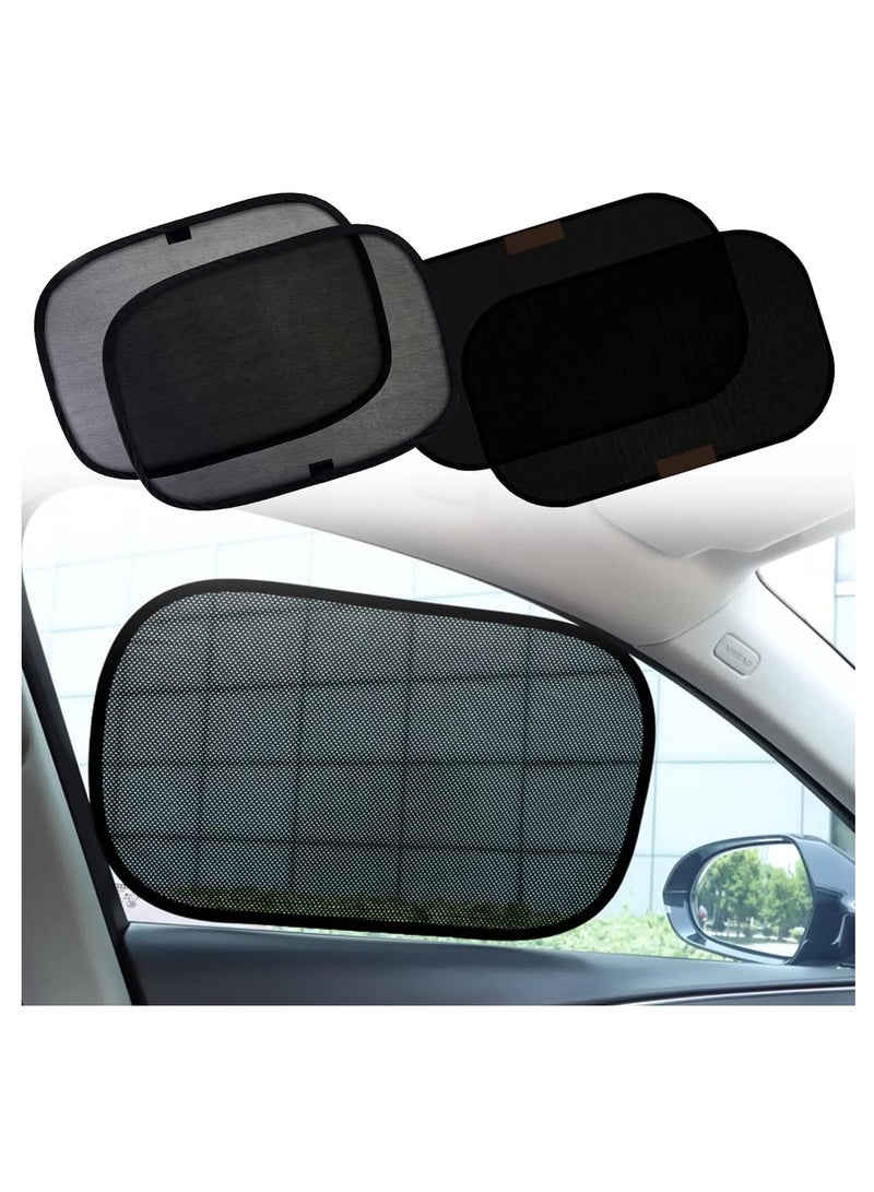 إي سي في في مظلة شمس لنافذة السيارة الجانبية للأطفال (عبوة من 4 قطع) - المظلة الوحيدة المعتمدة التي أثبتت قدرتها على حجب أكثر من 99% من الأشعة فوق البنفسجية بعامل حماية من الشمس 100 للحصول على أقصى حماية من الشمس للأطفال والحيوانات الأليفة، سهلة التركيب على السيارات والشاحنات وسيارات الدفع الرباعي - Image 1