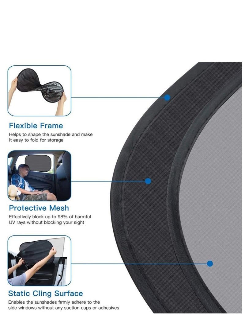 إي سي في في مظلة شمس لنافذة السيارة الجانبية للأطفال (عبوة من 4 قطع) - المظلة الوحيدة المعتمدة التي أثبتت قدرتها على حجب أكثر من 99% من الأشعة فوق البنفسجية بعامل حماية من الشمس 100 للحصول على أقصى حماية من الشمس للأطفال والحيوانات الأليفة، سهلة التركيب على السيارات والشاحنات وسيارات الدفع الرباعي - Image 3