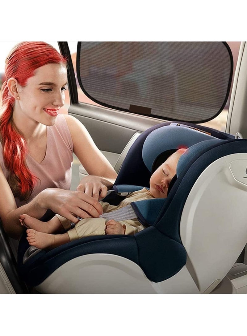 إي سي في في مظلة شمس لنافذة السيارة الجانبية للأطفال (عبوة من 4 قطع) - المظلة الوحيدة المعتمدة التي أثبتت قدرتها على حجب أكثر من 99% من الأشعة فوق البنفسجية بعامل حماية من الشمس 100 للحصول على أقصى حماية من الشمس للأطفال والحيوانات الأليفة، سهلة التركيب على السيارات والشاحنات وسيارات الدفع الرباعي - Image 4