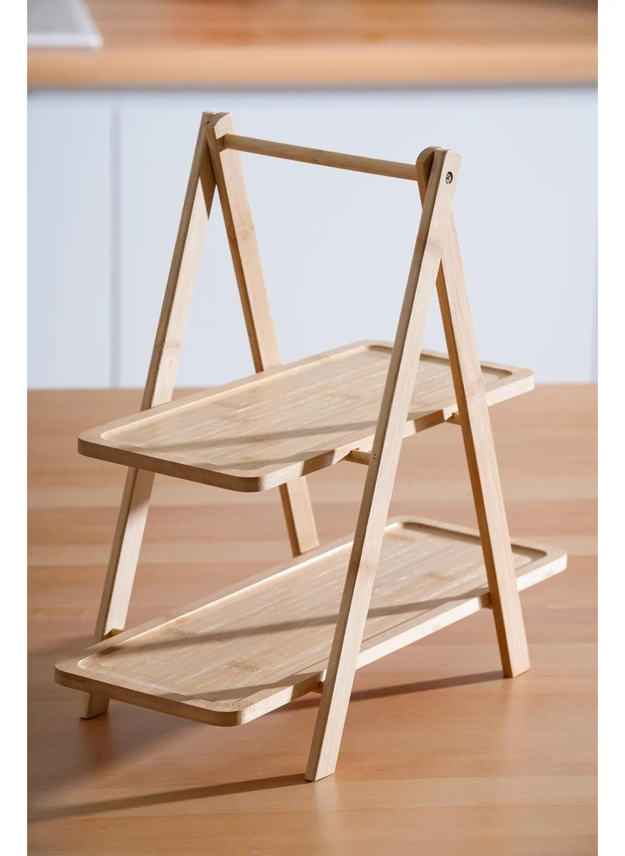 أكار Bamboo Layered Cookie Stand