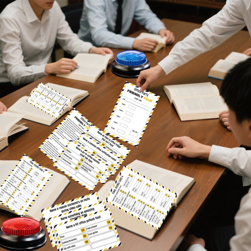 IIDEA Office Party Friendly Feud Game with 2 Answer Buzzers, Team Building Feud Cards for Family Game Night Fun Trivia Quiz for Work Staff Coworkers Company Groups Holiday Gathering - Image 5