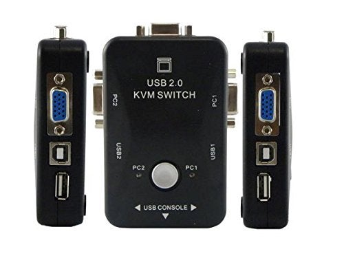 ANDTRONICS 2 Port USB 2.0 KVM Switch Box With 2 KVM Cables to Control up to 2 Computers for Computer Sharing Video Mouse Keyboard Monitor - Image 3