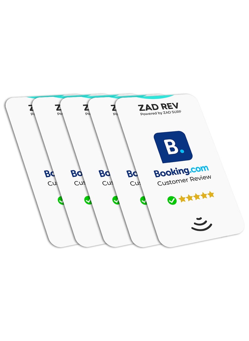Zad Surf Pack of 5 Zad Rev. Booking Reviews Card NFC Card from (Zad Surf) allowing you boosting reviews - iOS and Android  - Image 1