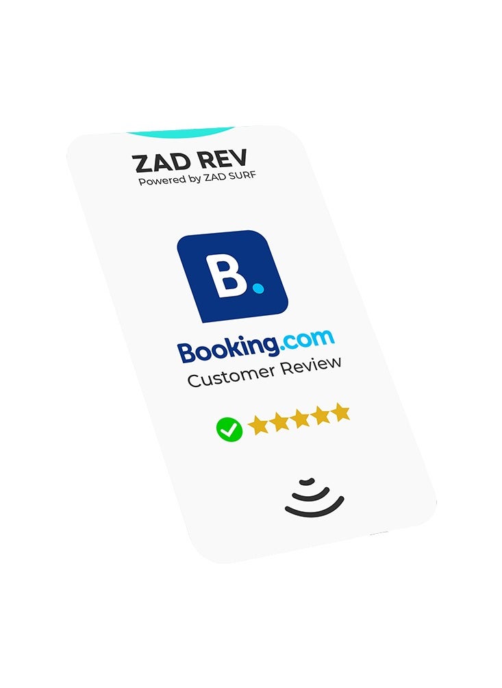 Zad Surf Pack of 5 Zad Rev. Booking Reviews Card NFC Card from (Zad Surf) allowing you boosting reviews - iOS and Android  - Image 2