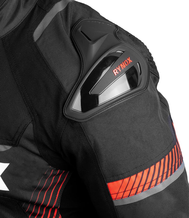 Rynox Apex Evo Jacket - CE Certified Class AA | Motorcycle Riding Jacket | Impact Protection | Abrasion Resistance - Black Red, 2XL - Image 5