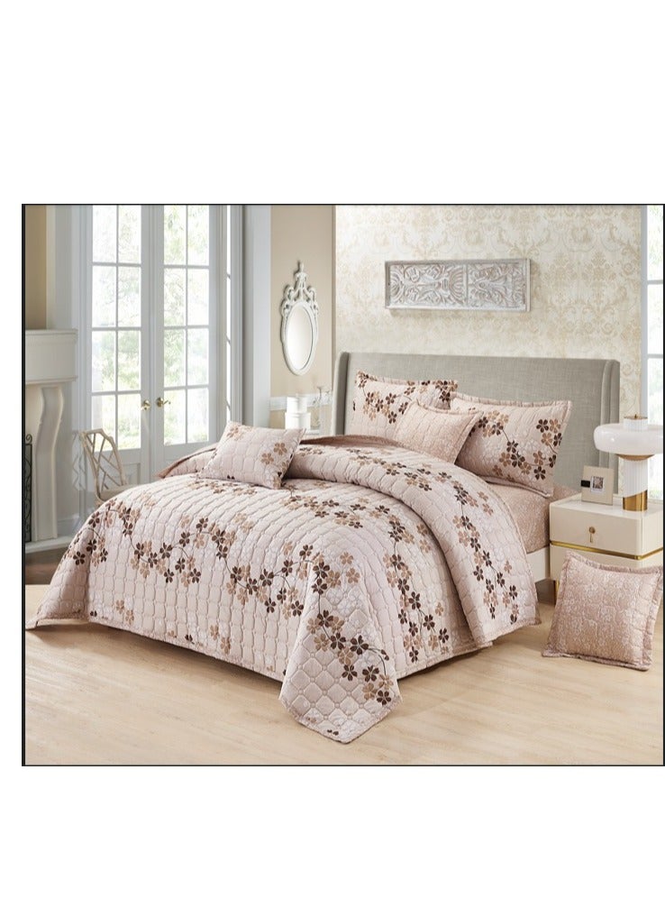 Microfiber Double Bedspread, Fits 200 x 200 cm, 7 Pieces