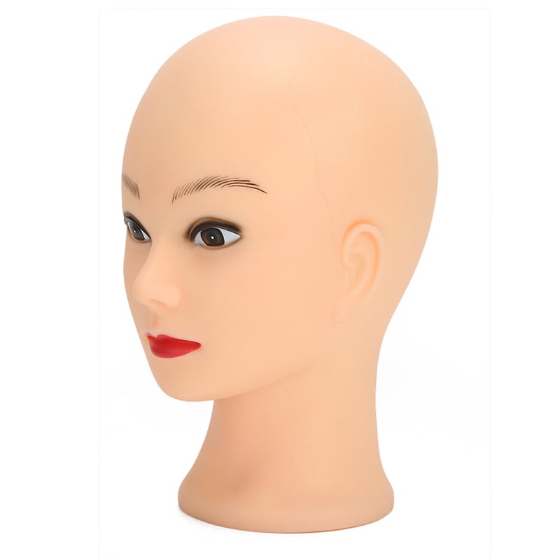 Mannequin Head: 49Cm Soft PVC Training Head With Skin-Like Smooth Surface - Universal Bracket-Compatible Display Head for Makeup Training, Wig And Hat Shop Display - Image 5