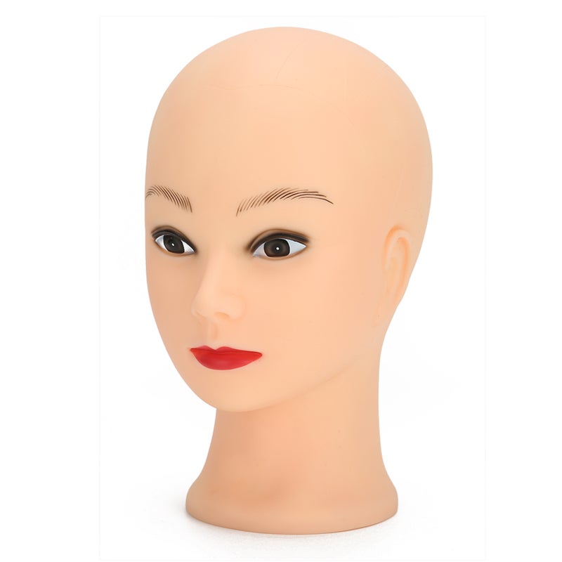 Mannequin Head: 49Cm Soft PVC Training Head With Skin-Like Smooth Surface - Universal Bracket-Compatible Display Head for Makeup Training, Wig And Hat Shop Display - Image 3