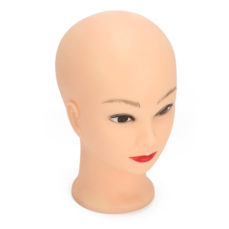 Mannequin Head: 49Cm Soft PVC Training Head With Skin-Like Smooth Surface - Universal Bracket-Compatible Display Head for Makeup Training, Wig And Hat Shop Display - Image 2