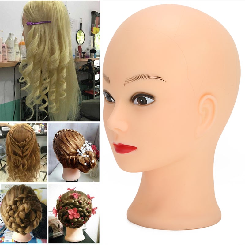 Mannequin Head: 49Cm Soft PVC Training Head With Skin-Like Smooth Surface - Universal Bracket-Compatible Display Head for Makeup Training, Wig And Hat Shop Display - Image 4