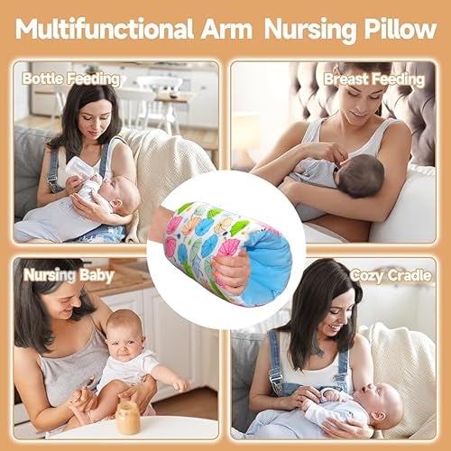 VParents Baby Feeding Arm Pillow for New Born Nursing Pillow for Breast and Bottle Feeding Pillow (Chunky) - Image 2