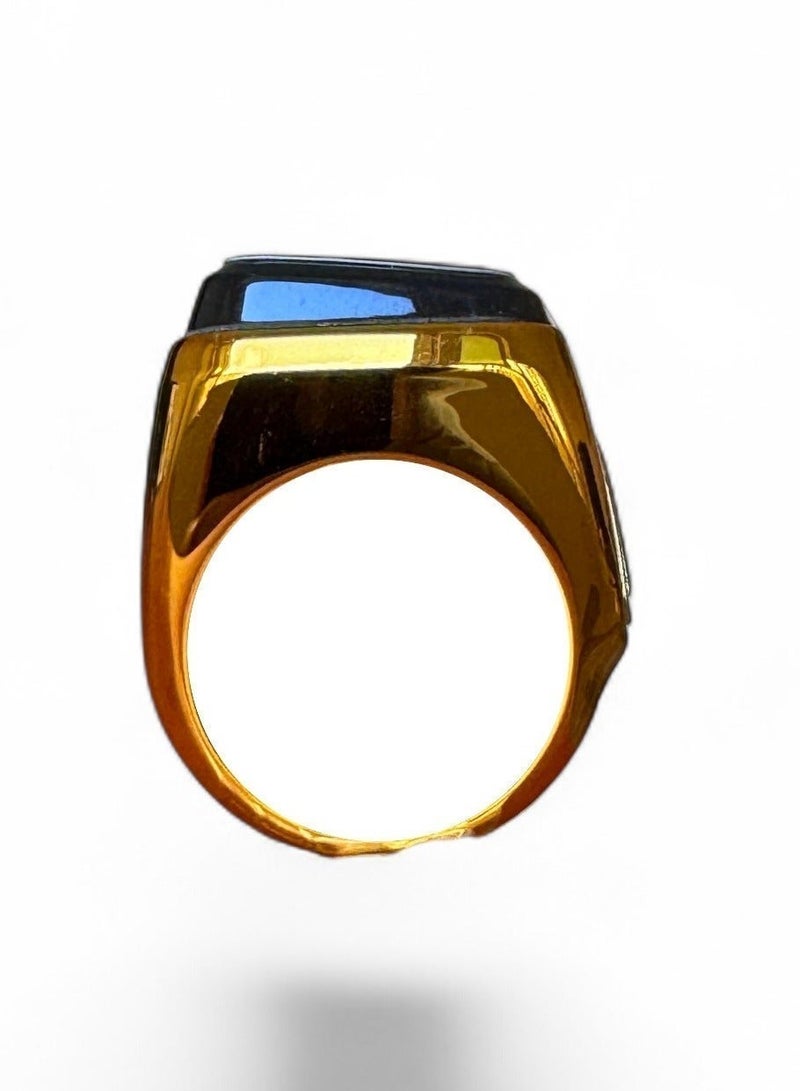 خاتم زكر خاتم الكتروني  ذكي للتسبيح Zikr Ring وتذكير بمواقيت الصلاه قضاء احتيجات المسلمين التسبيح طوال اليوم مع تطبيق لتتبع يأتي بشاشه OLED عاليه السطوع مقاس  (20)mm - ذهبي - Image 3
