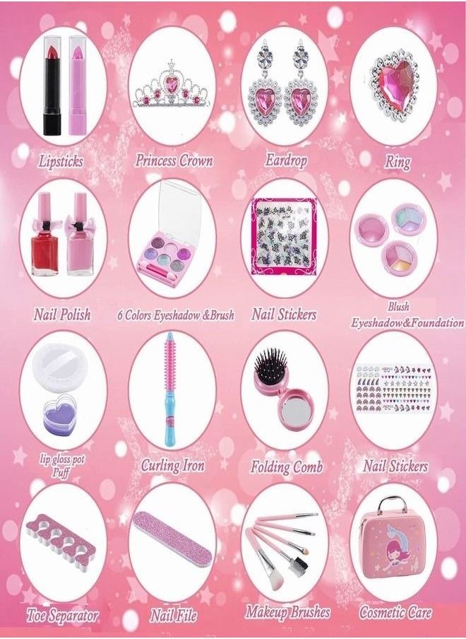 Tiokkss - Kids Makeup Kit for Girls, Washable Make Up Set 32pcs Toy for Kids Girls Makeup for Children, Kids Makeup Sets for Girls Birthday Gifts for 5 6 7 8 9 10 Year Old Girls - Image 1
