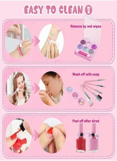 Tiokkss Kids Makeup Kit for Girls, Washable Make Up Set 32pcs Toy for Kids Girls Makeup for Children, Kids Makeup Sets for Girls Birthday Gifts for 5 6 7 8 9 10 Year Old Girls  - Image 5