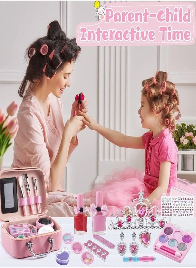 Tiokkss - Kids Makeup Kit for Girls, Washable Make Up Set 32pcs Toy for Kids Girls Makeup for Children, Kids Makeup Sets for Girls Birthday Gifts for 5 6 7 8 9 10 Year Old Girls - Image 1