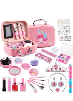 Tiokkss Kids Makeup Kit for Girls, Washable Make Up Set 32pcs Toy for Kids Girls Makeup for Children, Kids Makeup Sets for Girls Birthday Gifts for 5 6 7 8 9 10 Year Old Girls  - Image 1