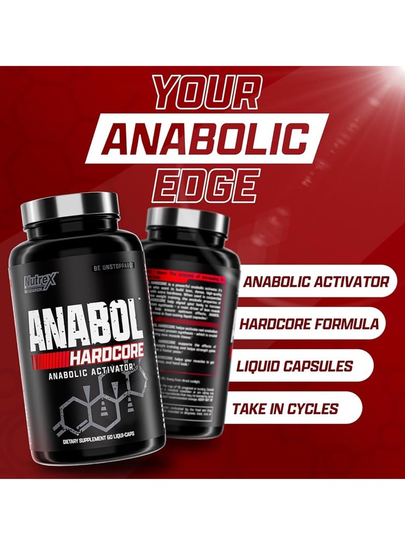 Nutrex Research Nutrex Anabol Hardcore Anabolic Activator, Muscle Builder, 60 Capsules - Image 4