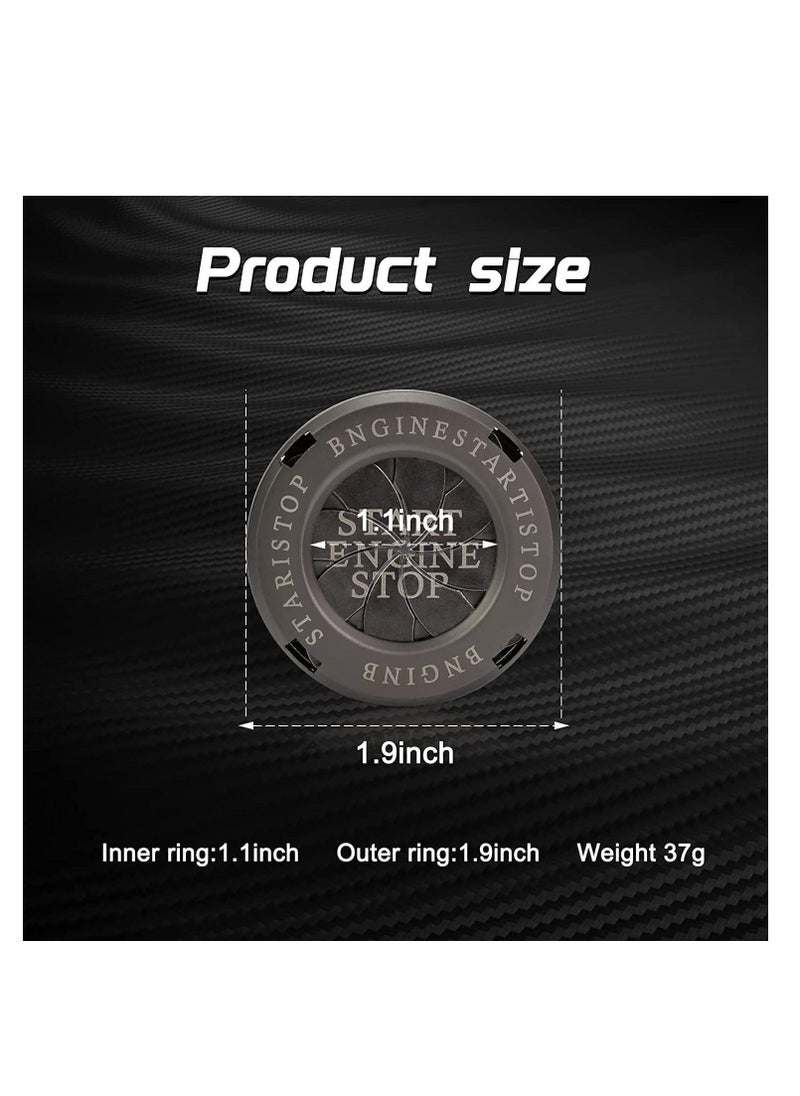 Y&D Car Start Button Cover, Engine Stop Spin One Key Cover Anti-Scratch Universal Replacement Decoration Protector Ring, Titanium Black  - Image 4