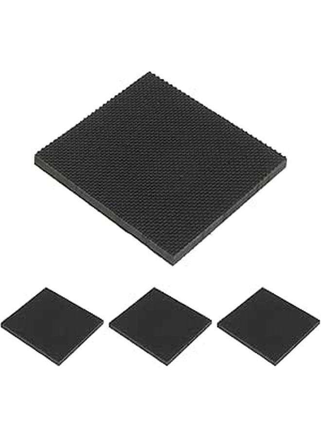 Non Slip Adhesive Shoe Pads 60mm X 60mm Black Sole Protectors Heel Repair Patch - Image 1