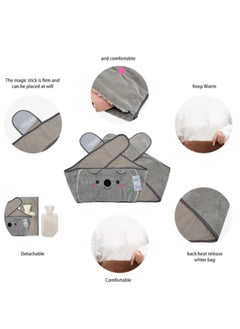 breathe Water Bottle with Cat Design, Triple with Velvet Cloth Cover and Waist Belt for Heat and Cold Therapy to Relieve Back Pain  - Image 2
