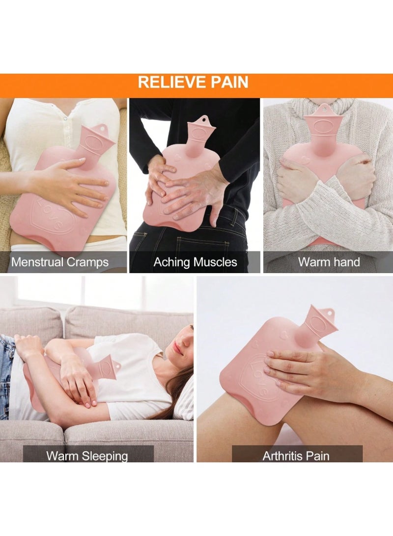 breathe Water Bottle with Cat Design, Triple with Velvet Cloth Cover and Waist Belt for Heat and Cold Therapy to Relieve Back Pain - Image 3