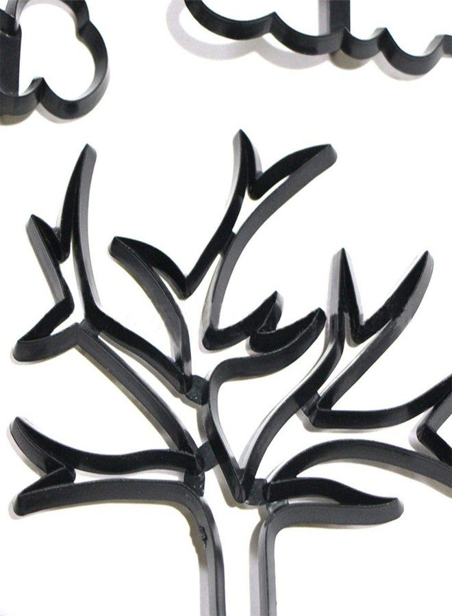 EORTA Set of 14 Fondant/Cookie Cutter Tree/Cloud/Bench/Butterfly Silhouette Gumpaste Flowers Sugar Craft Mold Cake Decorating Tools for Party, DIY, Craft, Park Theme - Image 5