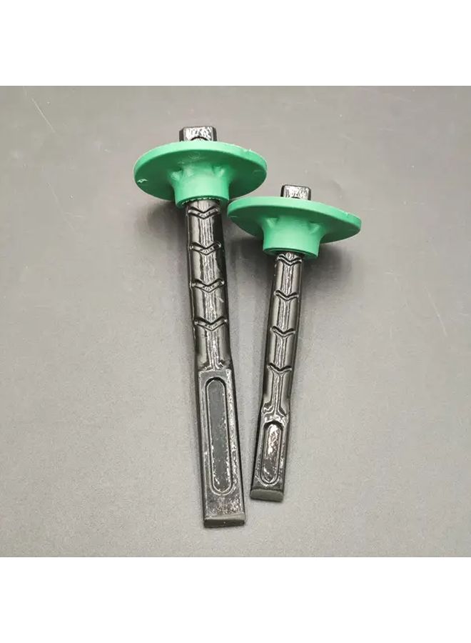 Industrial Grade AllInOne Chisel Set 8 Inch And 10 Inch Flat Headed Chrome Vanadium Steel - Image 1