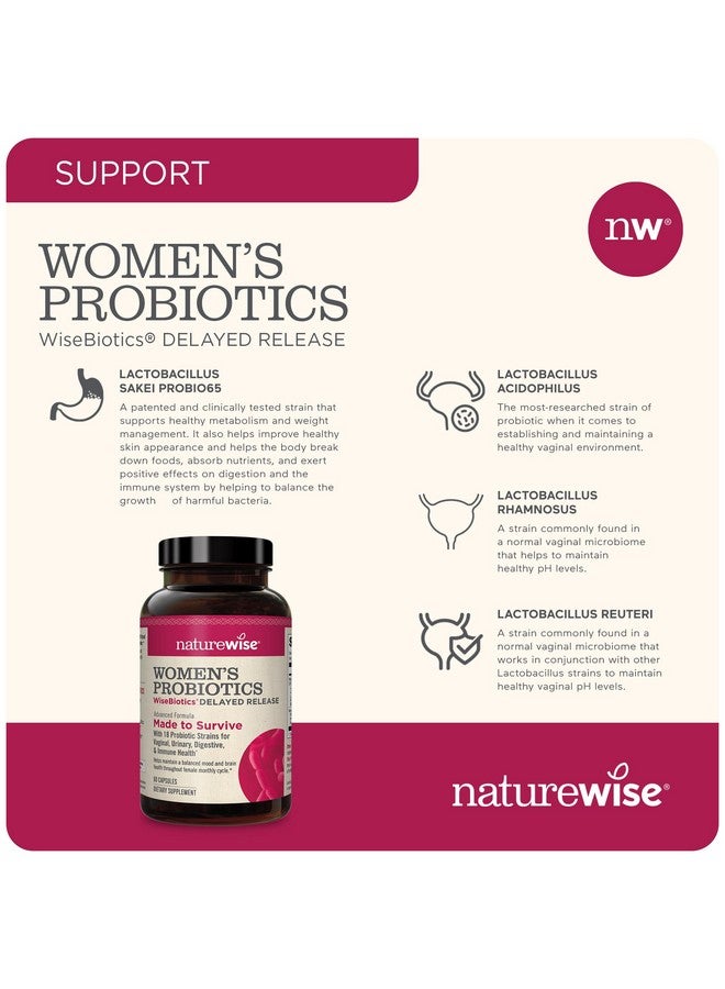 NatureWise Probiotics for Women - Multi-Strain Probiotic with Prebiotics + Cranberry - Vaginal, PH Balance, Digestive, Urinary Tract - 18 Unique Strains, 20 Billion CFU - 60 Capsules[2-Month Supply] - Image 4
