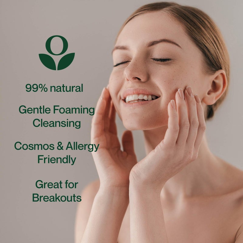 Balmonds tea tree face wash - 99% natural foaming cleanser with lemongrass for sensitive, breakout-prone skin, vegan, paraben-free, 4.2 fl oz - Image 3