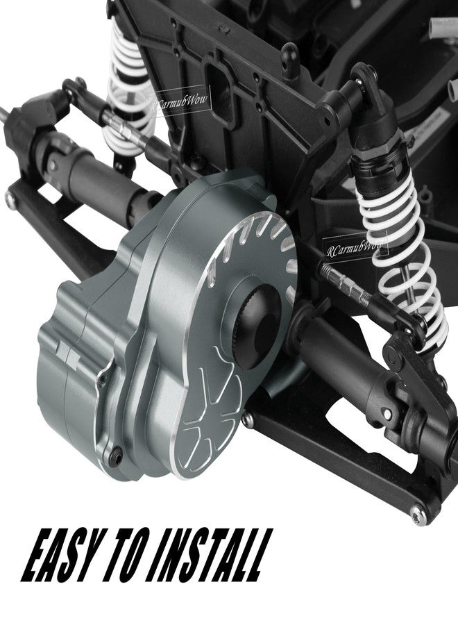 RCarmubWow Metal Transmission Complete Upgrades Part for 1/10 Slash/Rustler/Stampede/Bandit 2WD(VXL),Gearbox Case w/76T 83T 86T 90T Gear,Diff,Slipper Clutch & Rebuild Kit,Pressure Plate,Titanium - Image 3