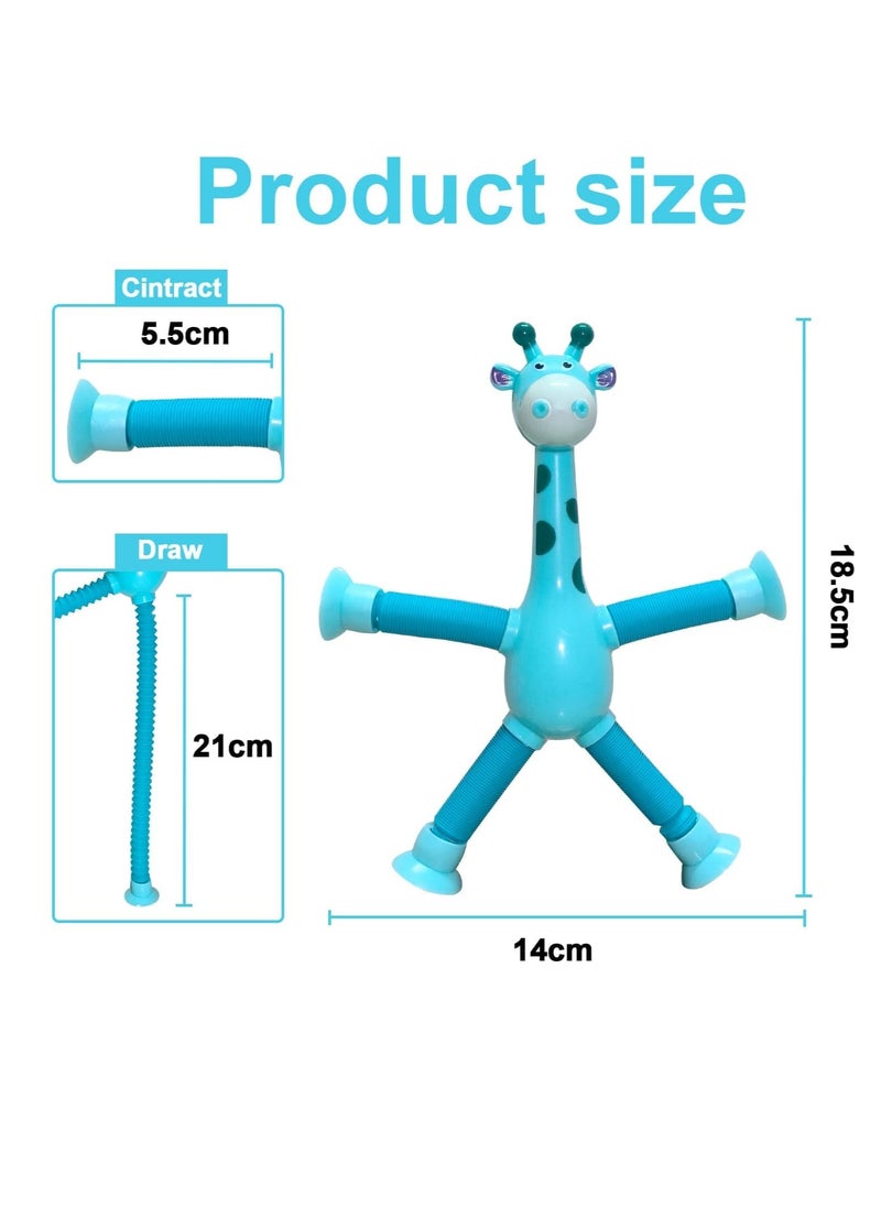 Bebiland - Telescopic Suction Cup Giraffe Toy, Ever-Changing Giraffe Telescopic Tube Suction Cup Toys, Decompress Educational Sensory Toys, Stretch Novel Educational Toys for Kids and Adults - Image 1