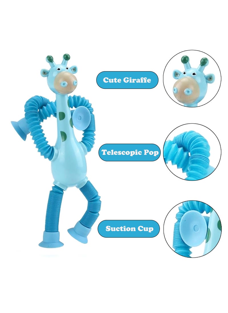 Bebiland - Telescopic Suction Cup Giraffe Toy, Ever-Changing Giraffe Telescopic Tube Suction Cup Toys, Decompress Educational Sensory Toys, Stretch Novel Educational Toys for Kids and Adults - Image 1
