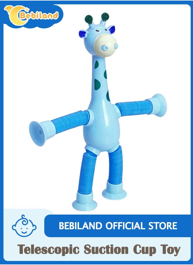 Bebiland - Telescopic Suction Cup Giraffe Toy, Ever-Changing Giraffe Telescopic Tube Suction Cup Toys, Decompress Educational Sensory Toys, Stretch Novel Educational Toys for Kids and Adults - Image 1