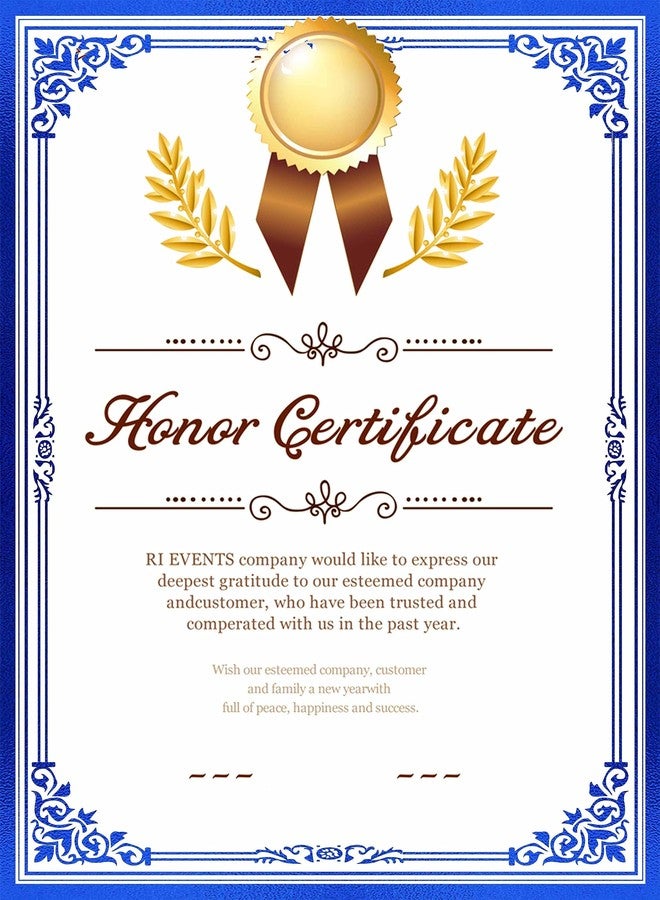 DUGUTUL Professional Certificate Paper 8.5 x 11 for Printing, Diploma Paper, Award Certificates Paper, 80 lb, 15 Count, Gold Foil Border, for Office, Business Awards, Graduation, School (BLUE) - Image 5