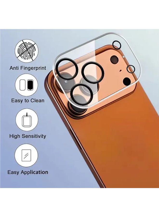 زجاج حماية شفاف ثلاثي الأبعاد للكاميرا للآيفون 12 برو ماكس مع غطاء خلفي مقوى - Image 4