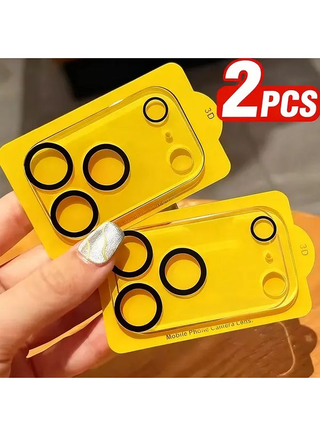 زجاج حماية شفاف ثلاثي الأبعاد للكاميرا للآيفون 12 برو ماكس مع غطاء خلفي مقوى - Image 1