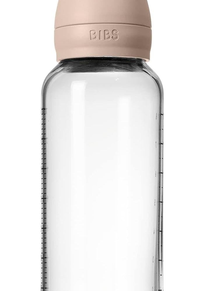 BIBS Glass Baby Bottle with Latex Nipple - Blush - Image 4