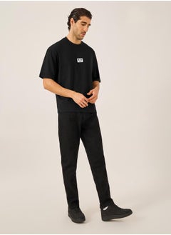 Styli Embroidered Badge Detail Cotton Oversized T-Shirt  - Image 2
