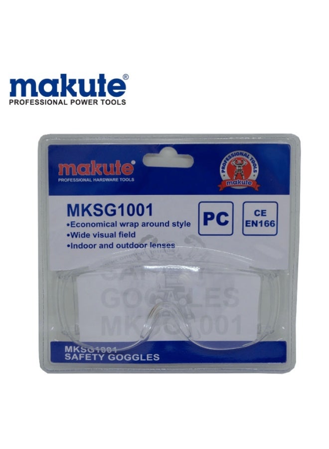 makute Clear Safety Glasses Protective Goggles Anti-Impact UV Resistant Eye Protection with Ventilation for Workshop, Construction, Laboratory, and Industrial Use – Model MKSG1001 - Image 3