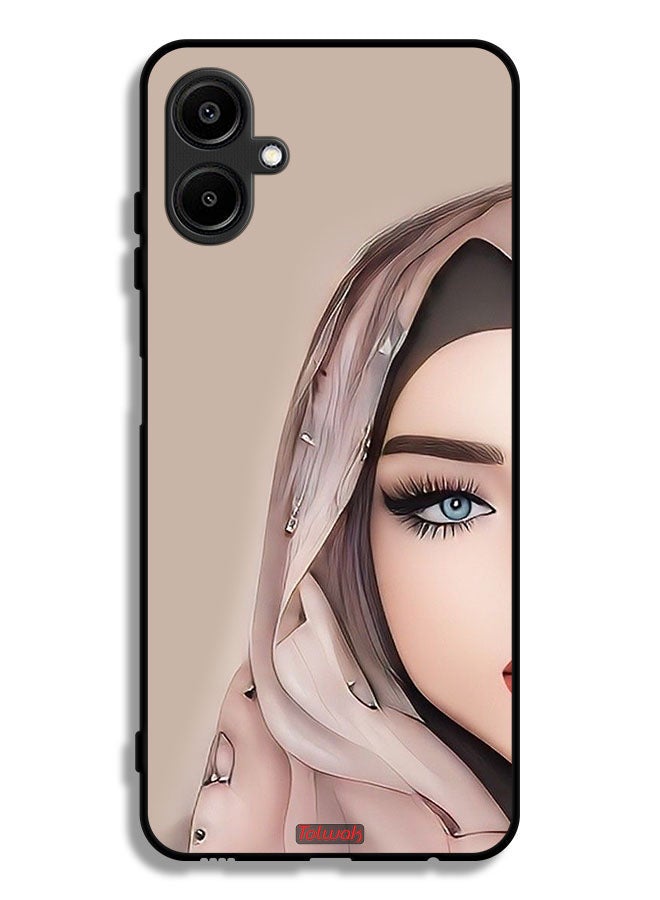 Tolwak Samsung Galaxy F06 5G Protective Case Cover Half Face Girl Art - Image 1