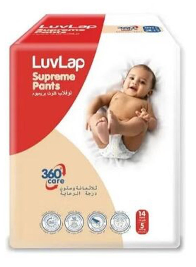 Diaper Pants Extra Large 12-17kg 14 Pieces Baby Diaper Great Absorption with Long Lasting Dryness Upto 12 Hours Protection Superior Snug Fit Gentle on Baby's Skin