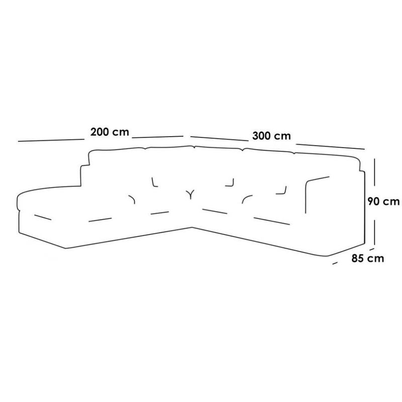 Betak Corner sofa - 300 x 200 x 85 x 90 cm - brown - Image 2
