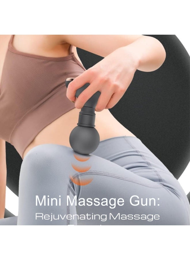 مسدس تدليك، محمول قوي صغير 3200 دورة في الدقيقة سرعات اهتزازية صامتة قابلة لإعادة الشحن لتدليك العضلات للأهداف مثل الرقبة والظهر والذراع والساق لاستعادة العضلات وتخفيف آلام الظهر - أسود - Image 2