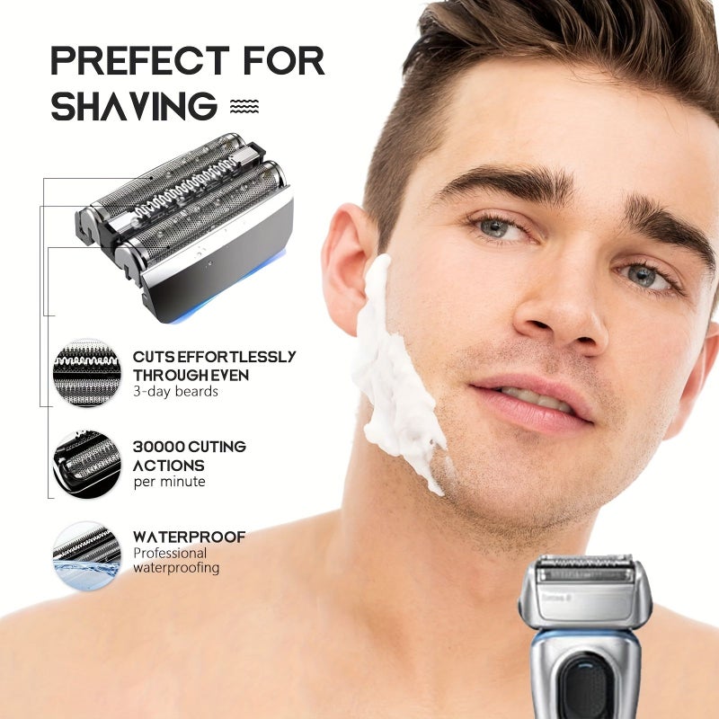 Replacement Foil Head For 3267 72inch 2Pcs Electric Razors Compatible With Wet Dry Shaving And Models 8370Cc 8340S 8350S 8467 - Image 3
